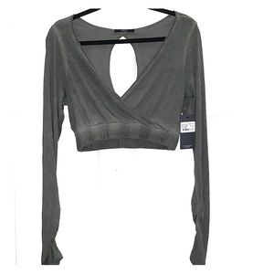 Crop cover up long sleeve